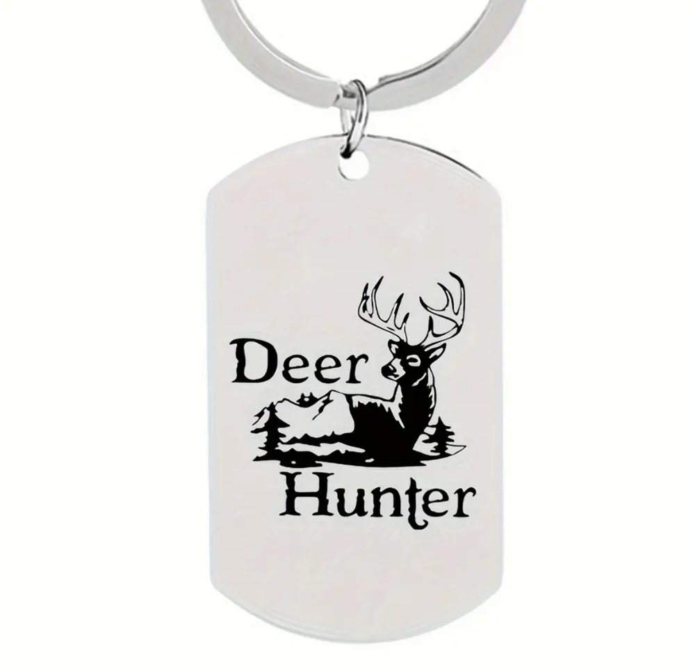 3/$25 Deer Hunter Stainless Steel Keychain NEW